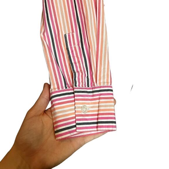 Calvin Klein striped button down dress. Size 6 - Picture 6 of 8